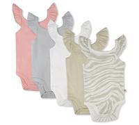 The Honest Company Unisex Baby 5-Pack Organic Cotton Short Sleeve Bodysuits Shirt