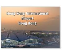 The Hong Kong International Airport at The Evening Fridge Magnet