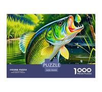 The Hooked Fish 1000 Pieces Jigsaw Puzzle Adults Teens Fun Relaxing Entertainment Smooth Finish Poster Guide 70x50cm/1000pcs