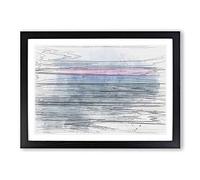 The Horizon in Abstract Framed Print | A2 Black Framed Wall Art | Ready to Hang | Abstract Landscape Picture | Living Room Bedroom Lounge Office