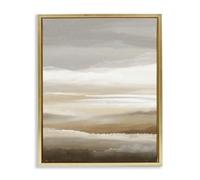 'The Horizon Serene Cloud Layers'| Floating Frame Canvas Art