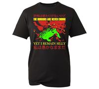 The Horrors are Never Ending Frog T-Shirt - Funny Surreal Meme Tee with Japanese Text, Dark Humour Aesthetic Shirt (Black, 2XL Years)