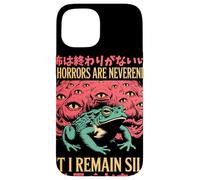 The Horrors Are Neverending Yet I Remain Silly Surreal Frog Case for iPhone 15