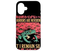 The Horrors Are Neverending Yet I Remain Silly Surreal Frog Case for iPhone 16