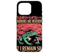 The Horrors Are Neverending Yet I Remain Silly Surreal Frog Case for iPhone 16 Pro