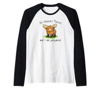 The Horrors Persist and I Am Prepared, Cute Moose Raglan Baseball Tee