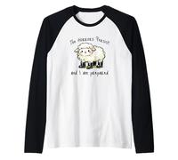 The Horrors Persist and I Am Prepared, Cute Sheep Raglan Baseball Tee
