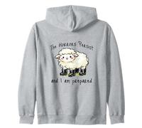 The Horrors Persist And I Am Prepared, cute sheep Zip Hoodie