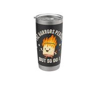 The Horrors Persist But So Do I Funny Marshmallow Stainless Steel Insulated Tumbler