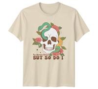 The Horrors Persist But So Do I Skull Snake Graphic Tee Gothic Resilience Mens T-Shirt Womens Unisex S
