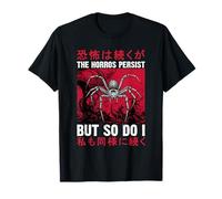 The Horrors Persist But So Do I Spider Vintage Horror T-Shirt