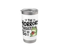 The Horrors Persist Frog, Funny Coffee Lover Stainless Steel Insulated Tumbler