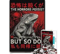 The Horrors Persist Iguana Gothic Japanese Ho Jigsaw Puzzle, 1000 Piece | Choose a January indoor activity on January afternoons for rewarding progress.