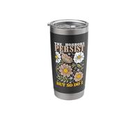 The Horrors Persists But So Do I Flowers Funny Meme Floral Stainless Steel Insulated Tumbler