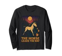 The Horse Leads The Way Scenic Journey Long Sleeve T-Shirt
