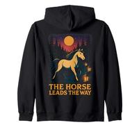 The Horse Leads The Way Scenic Journey Zip Hoodie