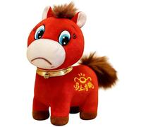 The Horse Plush Crying Horse 7.87 in Chinese New Year Horse Plushies,Home Decor Cuddly Stuffed Animals and Toys Figurine,Holiday Zodiac Gifts for Home Office Livingroom Tabletop Doll
