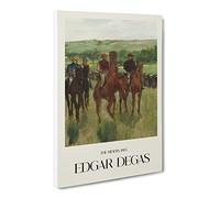 The Horse Riders By Edgar Degas Canvas Print | Gallery Wrapped 30mm Frame Wall Art | 20x14 inches | Ready to Hang | Impressionist Animals Picture | Living Room Bedroom Lounge Office