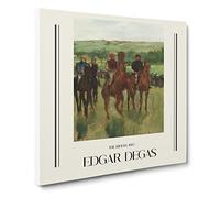The Horse Riders By Edgar Degas Canvas Print | Gallery Wrapped 30mm Frame Wall Art | 20x20 inches | Ready to Hang | Impressionist Animals Picture | Living Room Bedroom Lounge Office