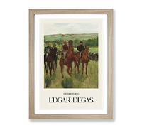 The Horse Riders By Edgar Degas Exhibition Museum Painting Framed Print | A2 Oak Framed Wall Art | Ready to Hang | Modern Animal Picture | Living Room Bedroom Lounge Office