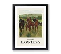 The Horse Riders By Edgar Degas Exhibition Museum Painting Framed Print | A3 Black Framed Wall Art | Ready to Hang | Modern Animal Picture | Living Room Bedroom Lounge Office