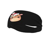 The Horse Wearing A Christmas Hat Headbands Men Women Non Slip Wicking Sports Sweatband for Gym Basketball Yoga Hairbands