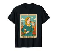 The Hot Dog Tarot Card Funny Retro Witchy Humor T-Shirt