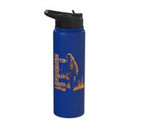 The Hotter The Fire The Cooler The Fighter Quote Firefighter Stainless Steel Insulated Water Bottle