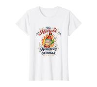 The Hottest Hotwives are from Georgia Value Graphic T-Shirt, Women, White, S