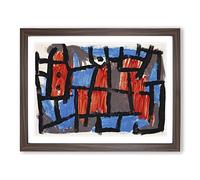 The Hour Before One Night By Paul Klee Classic Painting Framed Print | A2 Walnut Framed Wall Art | Ready to Hang | Classic Historical Picture | Living Room Bedroom Lounge Office