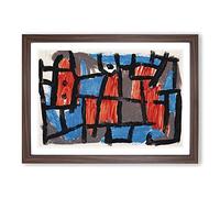The Hour Before One Night by Paul Klee Framed Print | A2 Walnut Framed Wall Art | Ready to Hang | Modern Nature Picture | Living Room Bedroom Lounge Office