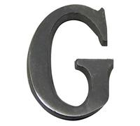 The House Nameplate Company Brushed Silver Effect Aluminium Self-Adhesive House Letter G, (H)40mm (W)25mm