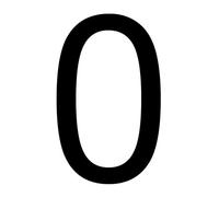 The House Nameplate Company Gloss Black & White Upvc House Letter O, (H)60mm (W)40mm