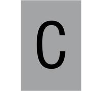 The House Nameplate Company Silver Effect Upvc House Letter C, (H)60mm (W)40mm