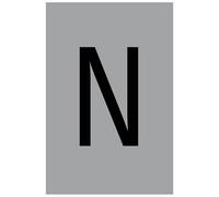 The House Nameplate Company Silver Effect Upvc House Letter N, (H)60mm (W)40mm
