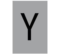 The House Nameplate Company Silver Effect Upvc House Letter Y, (H)60mm (W)40mm