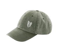 The House Of Dog: Border Collie Owner Gift. Distressed Vintage Washed 100% Heavyweight Brushed Cotton Embroidered 6 Panel Low Profile Baseball Cap. Olive