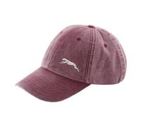 The House Of Dog: Greyhound, Sighthound, Lurcher Owner Gift. Distressed Vintage Washed 100% Heavyweight Brushed Cotton Embroidered 6 Panel Low Profile Baseball Cap. Burgundy