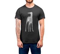 The House Of Dog Greyhound, Sighthound, Whippet, Lurcher Owner Printed Organic Cotton T-Shirt Gift. Black/XX-Large