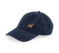 The House Of Dog: Irish Terrier Owner Gift. 100% Washed Chino Cotton Embroidered 6 Panel Unstructured Baseball Cap. Navy