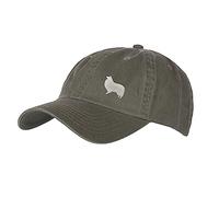 The House Of Dog: Shetland Sheltie Sheepdog Owner Gift. 100% Washed Chino Cotton Embroidered 6 Panel Unstructured Baseball Cap. Olive