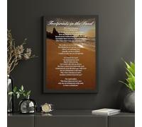 The House of Ember Footprints In the Sand Sea Sun The Lord Promice Poesy Room Decor Print Poster Wall Art Picture A4