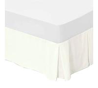The House Of Emily 200 TC King Size Box Pleated Base/Platform Valance - CREAM