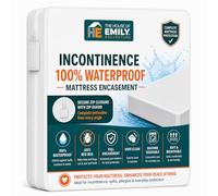 The House of Emily Incontinence Mattress Protector Fully Enclosed Zipped 6 Sided Protection 100% Waterproof Wipe Clean Anti Bed Bug Anti Bacterial (King)