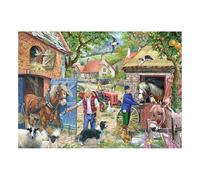 The House of Puzzles Appletree Lane Jigsaw - Big 500 Piece Jigsaws For Adults, Extra Large Pieces, Artist Illustrated, Scenic Landscape, Deluxe Puzzle Gifts