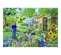 The House of Puzzles At The Allotment Jigsaw - 1000 Piece Jigsaws For Adults, Artist Illustrated, Scenic Landscape, Deluxe Puzzle Gifts