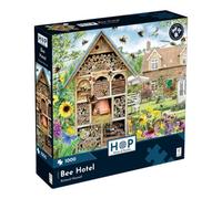 The House of Puzzles | Bee Hotel Jigsaw Puzzle | 1000 Pieces | Garden & Flowers Theme | Art by Richard Macneil | 48 x 69cm (19 x 27in)