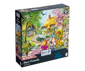The House of Puzzles - Best Friends Jigsaw - Big 500 Piece Jigsaws For Adults, Extra Large Pieces, Artist Illustrated, Scenic Landscape, Deluxe Puzzle Gifts