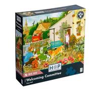 The House of Puzzles Welcoming Committee, Big 500 Piece Jigsaw | Extra Large Pieces, Artist Illustrated, Scenic Landscape, Deluxe Puzzle Gift for Adults