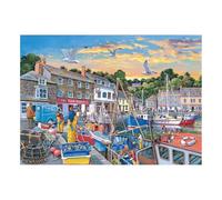The House of Puzzles Catch Age 3+ of the Day Jigsaw - Big 500 Piece Jigsaws For Adults, Extra Large Pieces, Artist Illustrated, Scenic Landscape, Deluxe Puzzle Gifts